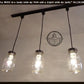 Mason Jar Track Lighting PENDANT Trio