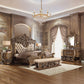 Constantine - Bench - Light Gold Synthetic Leather , Brown & Gold