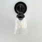 Clear Crosscut Crystal Style Wall Sconce
