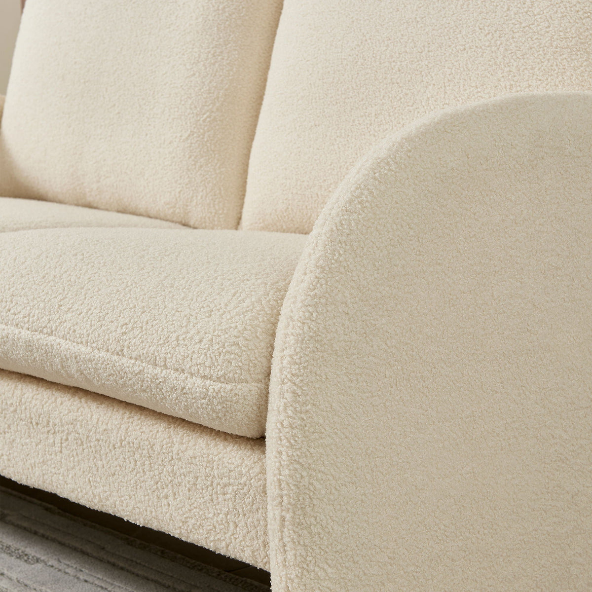 Loveseat Sofa Small Couch For Living Room, Sherpa Fabric Upholstered Loveseat Sofa Couch, Small Loveseat Sofa - view 6