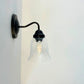 Clear Crosscut Crystal Style Wall Sconce