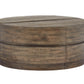 Baisden - Round Lift Top Cocktail Table With Casters - Tobacco