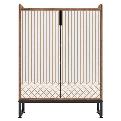 29.52" Brown Shoe Cabinet