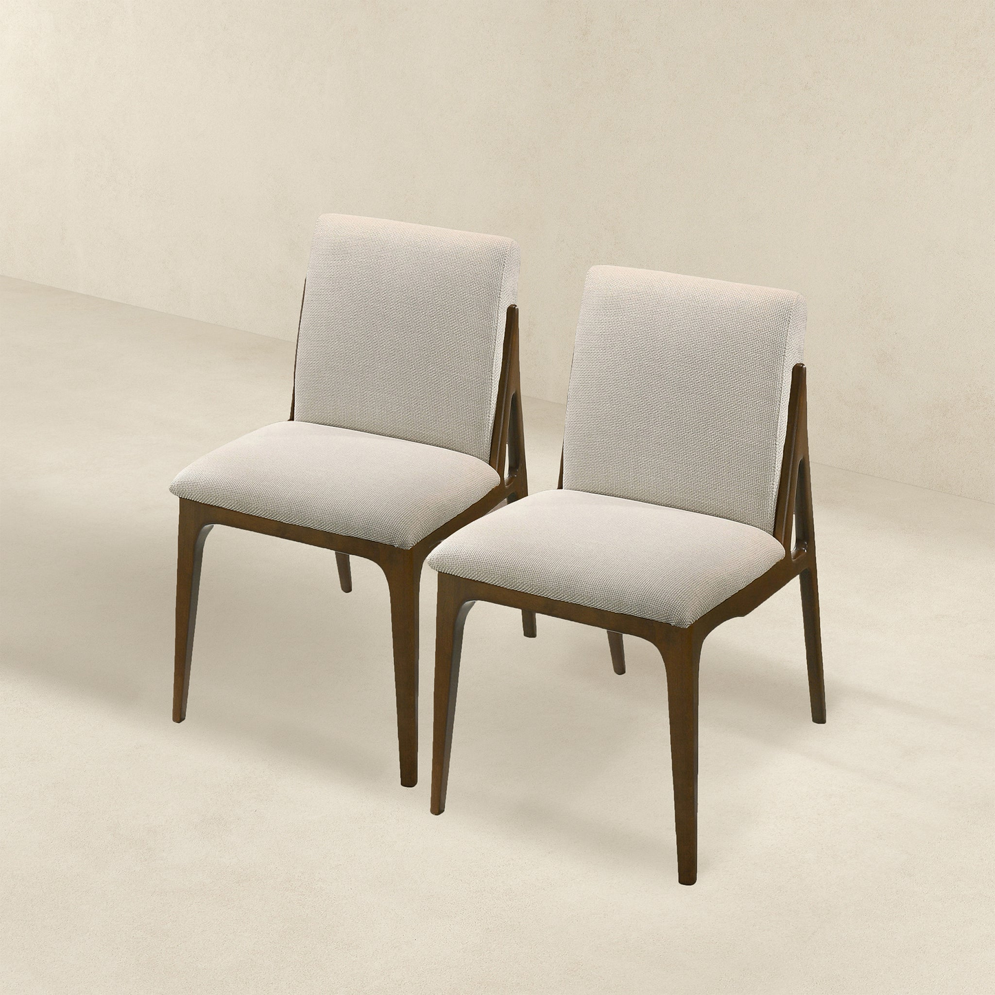 Grivelle Orange Fabric Dining Chair (Set of 2)