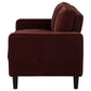 Ruth Fabric Upholstered Track Arm Loveseat Rust Red - view 2