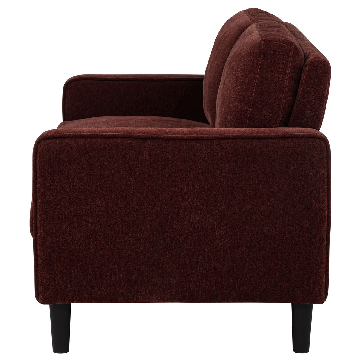 Ruth Fabric Upholstered Track Arm Loveseat Rust Red - view 2