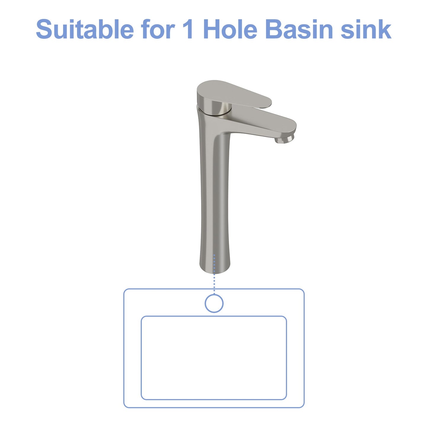 Brushed Nickel Vessel Sink Faucet