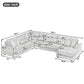 Oversized Sectional Sofa U - Shaped Sofa Couch Modern Sofa Upholstered In Soft With A Chaise Lounge For - view 5