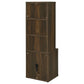 Geary Dark Pine 3-Shelf Bookcase USB and Lockable Drawer