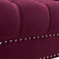 La Rosa Victorian Chesterfield Tufted Sofa, Burgundy Velvet