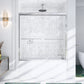 56"-60"W Semi-Frameless Double Sliding Shower Door