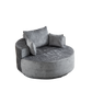 55''L Polyester Foam Single Swivel Chair