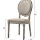 Faustine - Side Chair (Set of 2) - Tan Fabric & Salvaged Light Oak