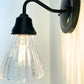 Thick Holophane Clear Glass Wall Sconce or Pendant Light