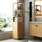 Storage Tall Slim Cabinet with Shutter Door