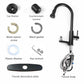 3-in-1 Kitchen Faucet with Press-Type Glass Rinser