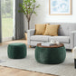 Round Storage Ottoman, 2 In 1 Function, End Table And Ottoman - view 7