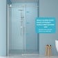 Brushed Sliding Bypass Shower Door 48" W x 76" H