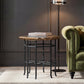 Foundry 24" Square Reclaimed Pine Wood & Iron Side Table