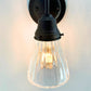 Thick Holophane Clear Glass Wall Sconce or Pendant Light