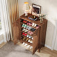 28.74" Farmhouse Brown Shoe Cabinet