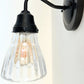 Thick Holophane Clear Glass Wall Sconce or Pendant Light