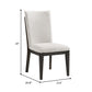 Brown Upholstered Dining Chairs, Set Of 2
