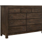 Brown 9-Drawer Dresser