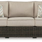 Coastline Bay - Sofa With Cushion - Brown