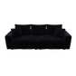 82.7" Plush Corduroy 3-Seat Sofa