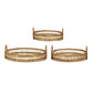 Set of 3 Round Bamboo Decorative Trays