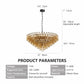 Modern Round Chandelier, 37" Extra Large