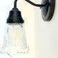 Antique Diamond Floral Flare Wall Sconce Light