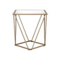 Fogya - End Table - Mirrored & Champagne Gold
