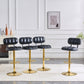 Set of 2 Modern Bar Stools with Adjustable Height