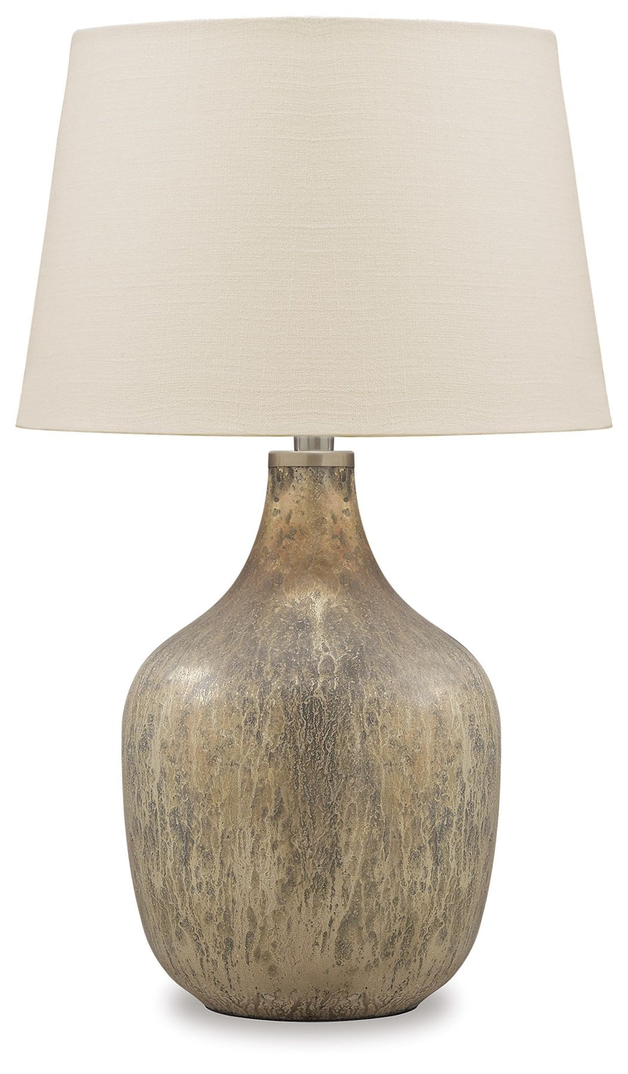 Mari - Glass Table Lamp - Gray / Gold Finish