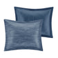 7 Piece Printed Seersucker Comforter Set Navy Queen