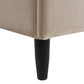 Aspen Vertical Tufted Headboard Platform Bed Set, King, Mink