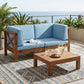 Brava X-Back 2-Seater Sectional Loveseat with Coffee Table