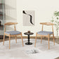 Set of 2 Rubberwood Dining Chairs with Ergonomic Backrest