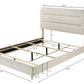 Plush Upholstered Design 1pc Queen Size Panel Bed