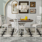 Dining Set With Extendable Round Table And 4 Upholstered Chairs - view 4
