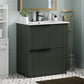 30" Bathroom Vanity with Ceramic Sink and Full-Extension Drawers