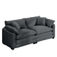 Modern 2 Seater With 4 Pillows, Upholstered Deep Seating Loveseat - view 7