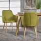 Mid Century Modern Fabric Upholstered Dining Chairs, Set of 2