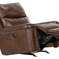 Ceretti - Power Wall Hugger Recliner - Brown Top Grain Italian Leather Match