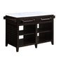 Darwid - Kitchen Island - Marble Top Top & Espresso