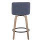 26" Contemporary Fixed-Height Counter Stool with Swivel