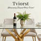 Modern Rectangular Glass Table in Golden Frame