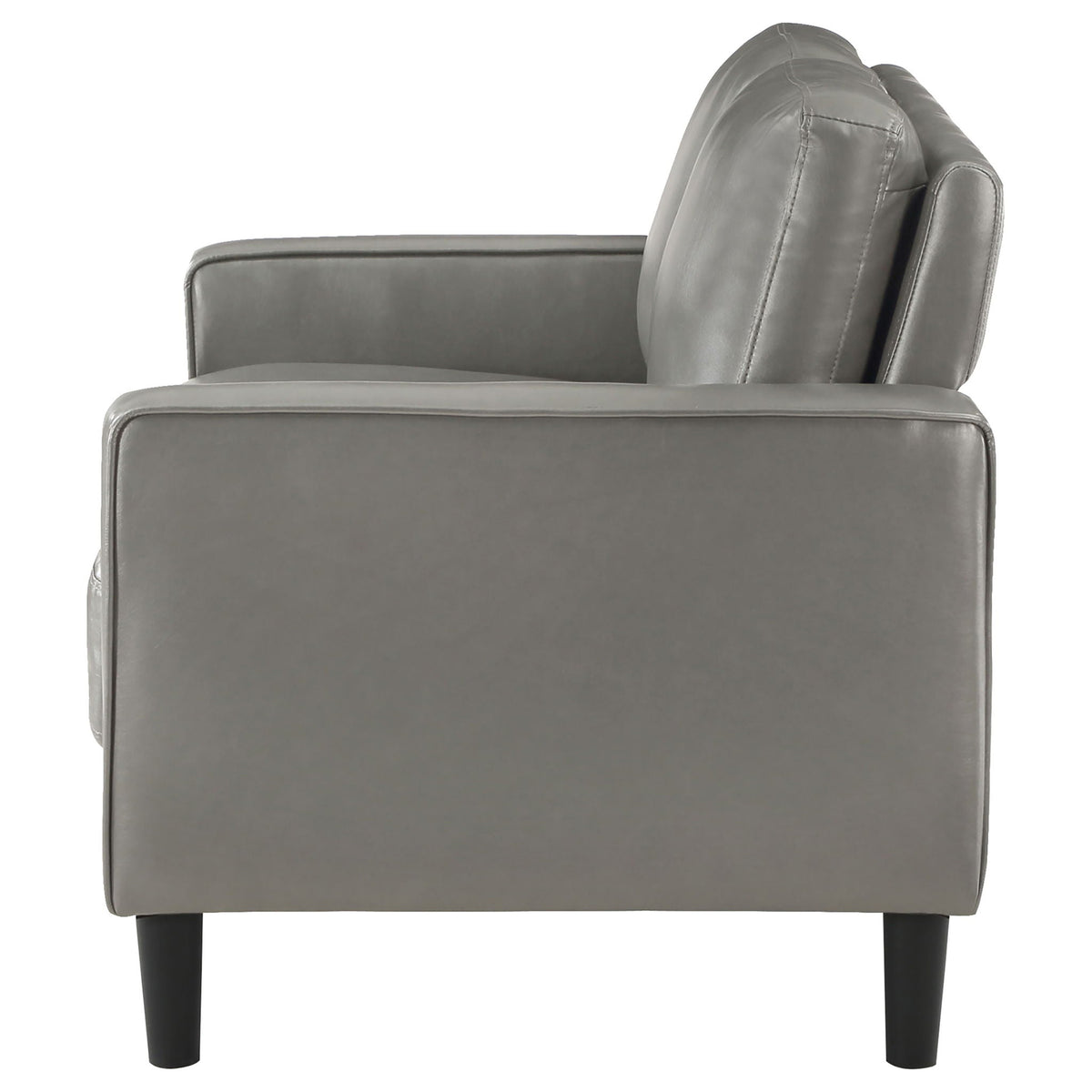 Ruth Upholstered Track Arm Loveseat Grey - view 3